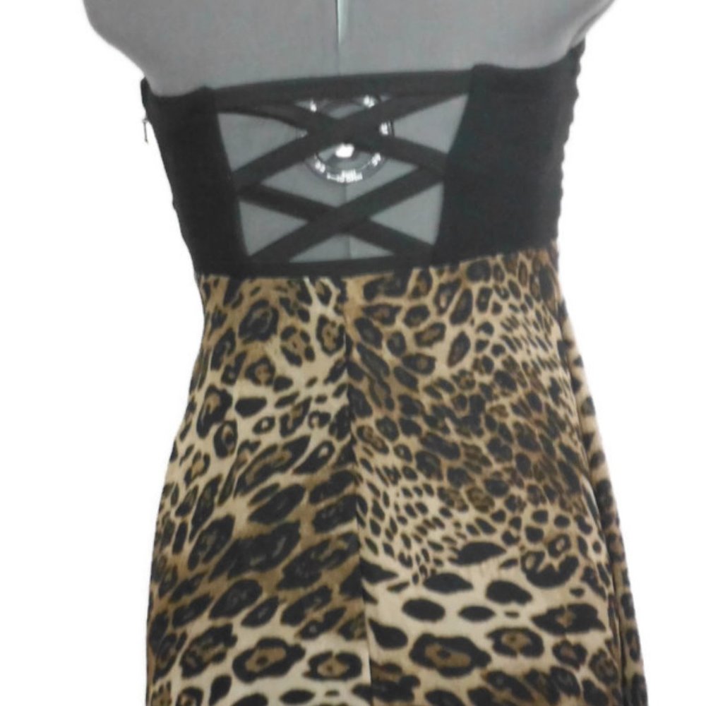 Love Culture Sexy Leopard Print High Low Dress - S - Picture 4 of 8